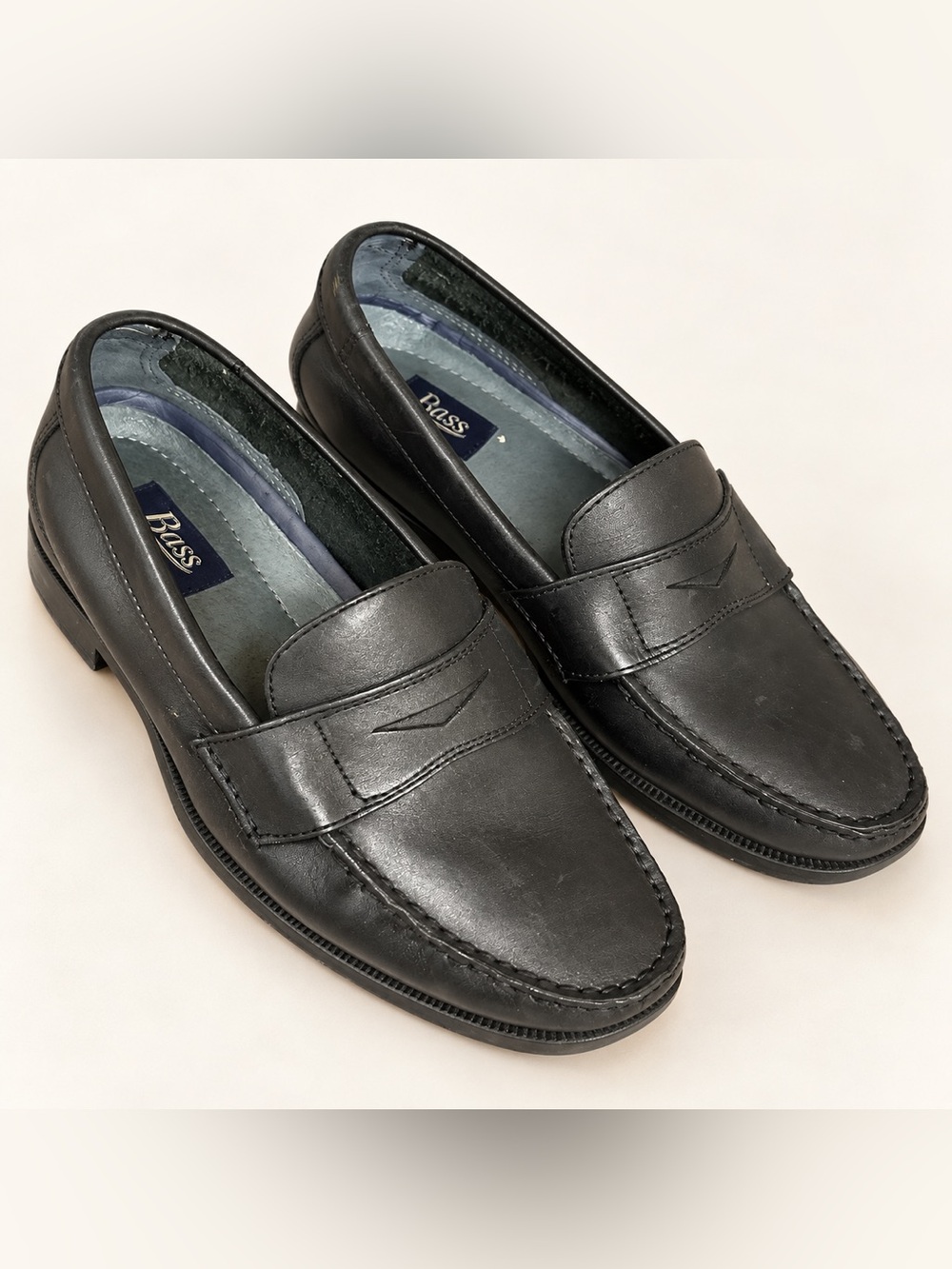 Bass Monroe II Men’s 9M Black Leather Penny Loafers